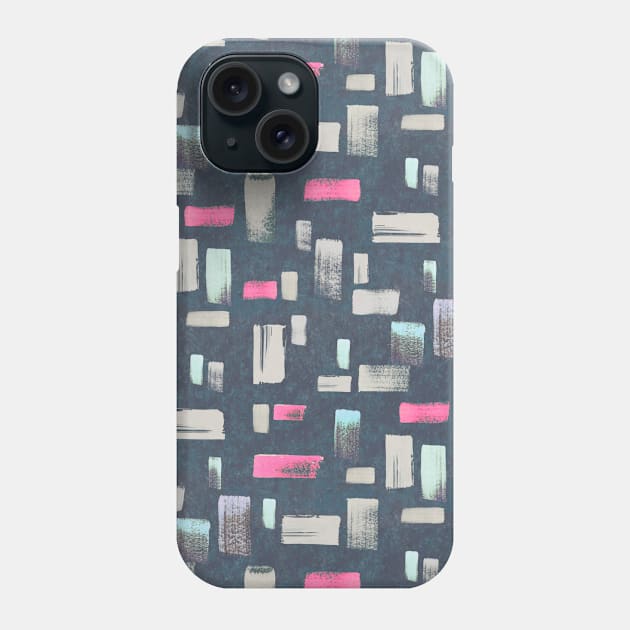 Brush strokes free blue Phone Case by Remotextiles