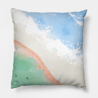 Beach and hill Pillow