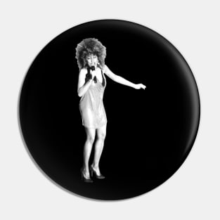 Tina Turner Musician - 80s Style Retro Fan Art Design Pin