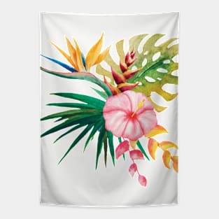 Tropical flowers Tapestry