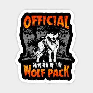 Official Member of the Wolf Pack Vintage Grunge Halloween Magnet