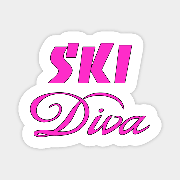 Ski Diva Magnet by Naves