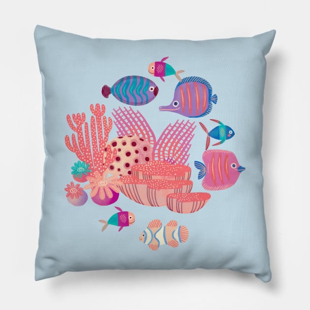 Coral reef Pillow by Rebelform