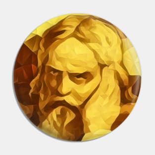 Snorri Sturluson Golden Portrait | Snorri Sturluson Artwork 9 Pin