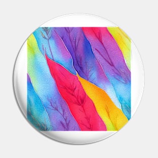 Colorful watercolor leaves pattern Pin