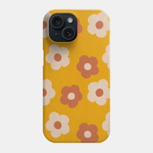 Retro Flower Power Yellow| Vintage |Pattern | Florals | Pastel Phone Case