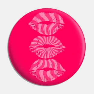 Pink Swirl Lips Pin