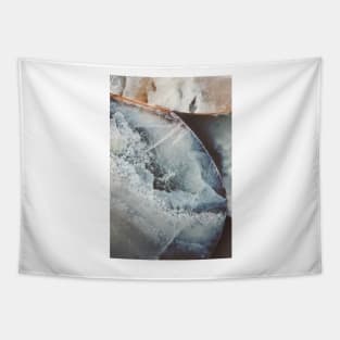 Celestial Blue Quartz Abstract, Left Tapestry