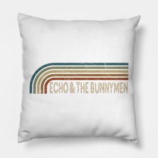 Echo & the Bunnymen Retro Stripes Pillow