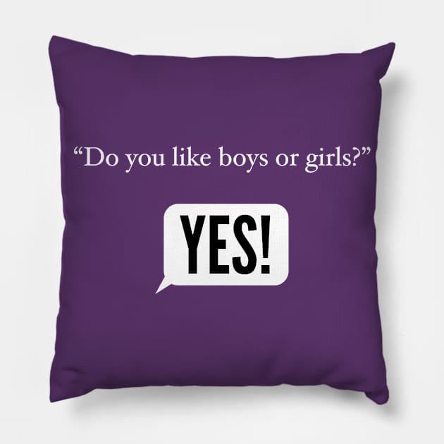 Yes Pillow by JasonLloyd