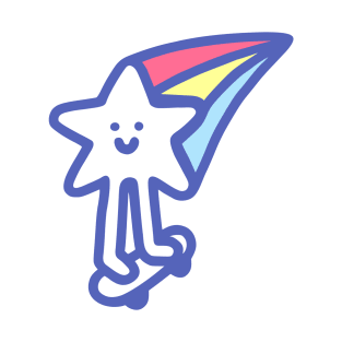 Shooting Star Riding A Skateboard T-Shirt