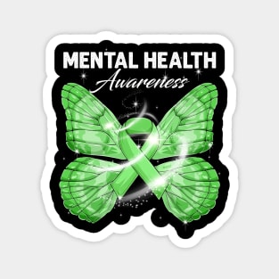 Mental Health Awareness Butterfly Magnet