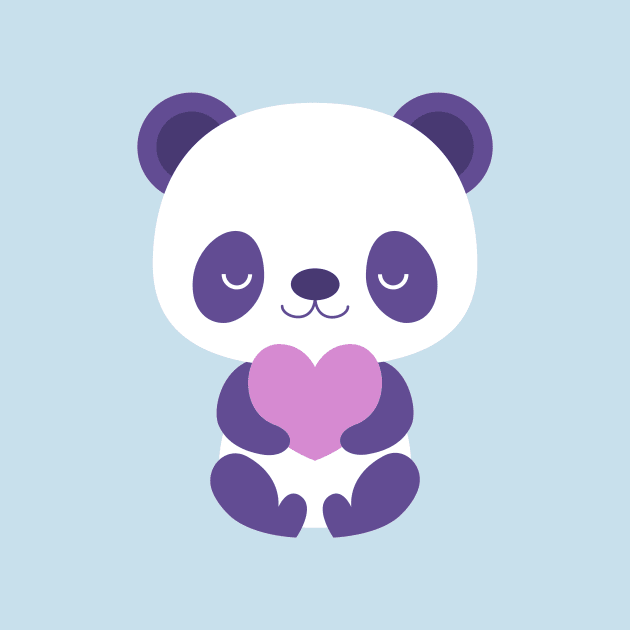 Cute purple baby pandas by petitspixels