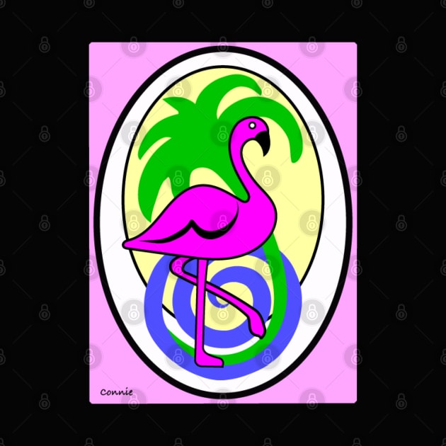 Tropical Pink Flamingo by Designs by Connie