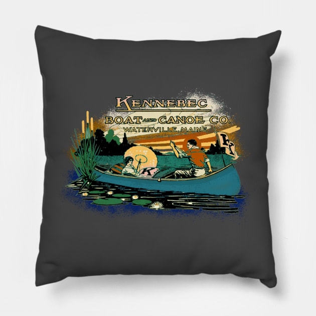 Kennebec Canoes Pillow by Midcenturydave