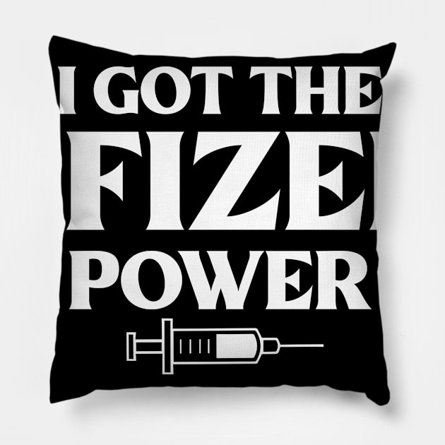 Pfizer Power Vaccine Pillow by theramashley