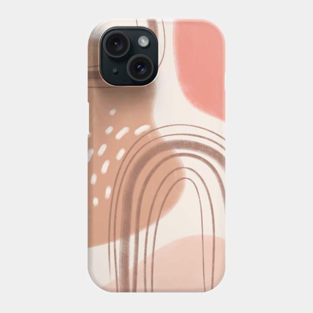 Light Pink Abstract Phone Case by Gush Art Studio 1