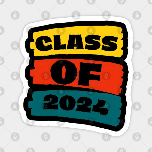 VIBRANT CLASS OF 2024 Magnet by MakerMind8.2