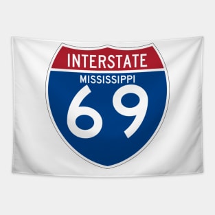 Mississippi High way sign Route 69 Tapestry