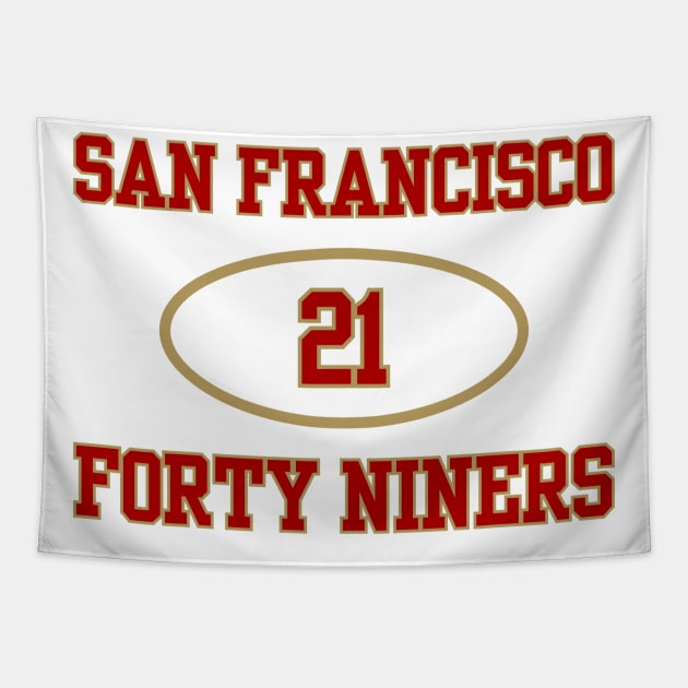 SAN FRANCISCO 49ERS DEION SANDERS #21 Tapestry by capognad