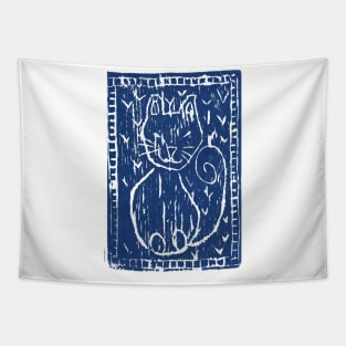 Maria's Kitten (blue) Tapestry