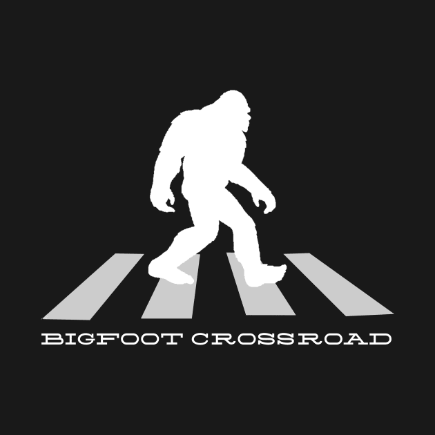 Funny Bigfoot Silhouette Hide And Seek Crossing The Road by Jay Diloy