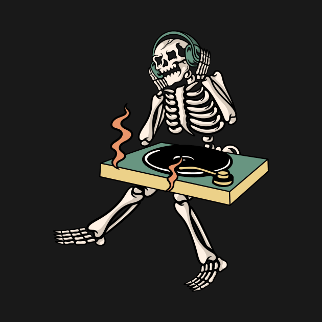 Dj Skull, Musician Skull, Musician Skeleton, Dj Lover by gggraphicdesignnn