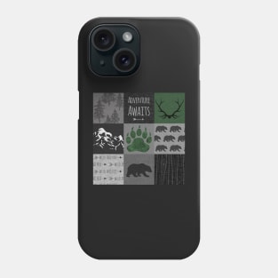 Adventure Awaits Bears - Green/Black Phone Case