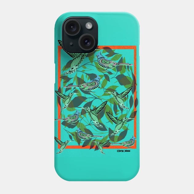 hummingbird mockingjay bird by design ecopop Phone Case by jorge_lebeau