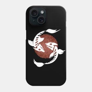 Yin yang skull fishes Phone Case