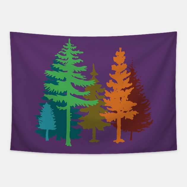 Trees silhouette Tapestry by PallKris