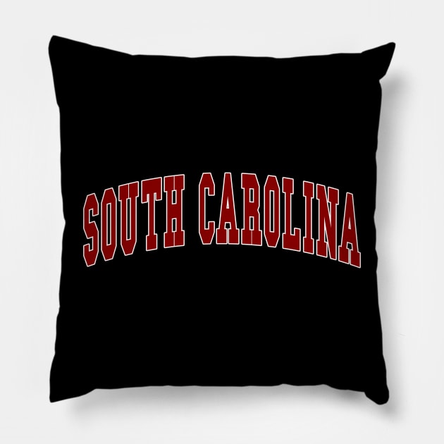 South Carolina - college university font letters text word football basketball baseball softball volleyball hockey love fan player christmas birthday gift for men women kids mothers fathers day dad mom vintage retro Pillow by Fanboy04