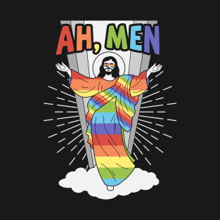 Jesus LGBTQ Sunglasses Rainbow Flag Gay Pride Month LGBTQ T-Shirt