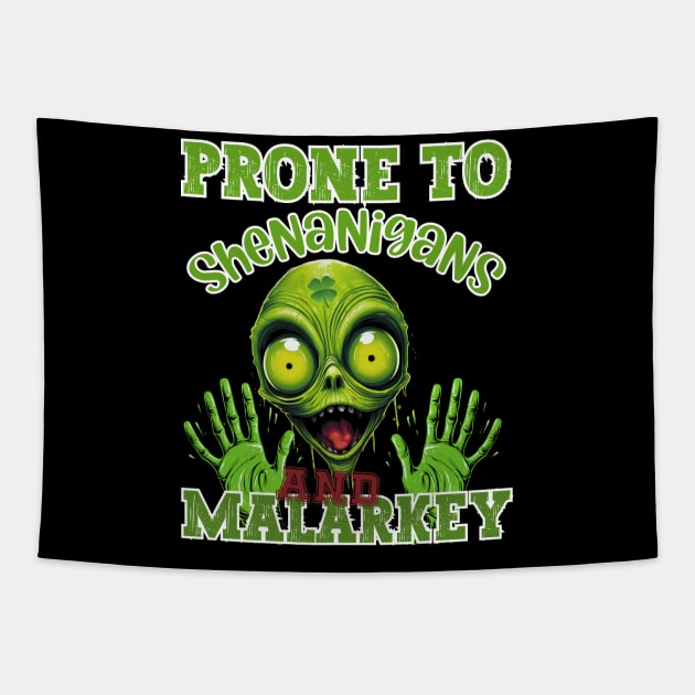 Prone to shenanigans and malarkey Tapestry by FehuMarcinArt