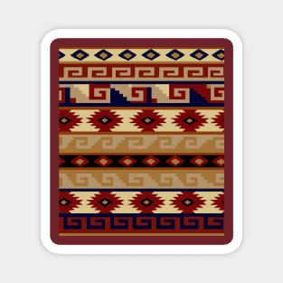 Southwest Tribal Graphic Design - Rust Navy Beige Magnet