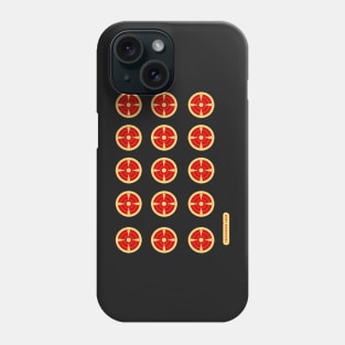 Orange Reticle Target Sheet of 15 Phone Case