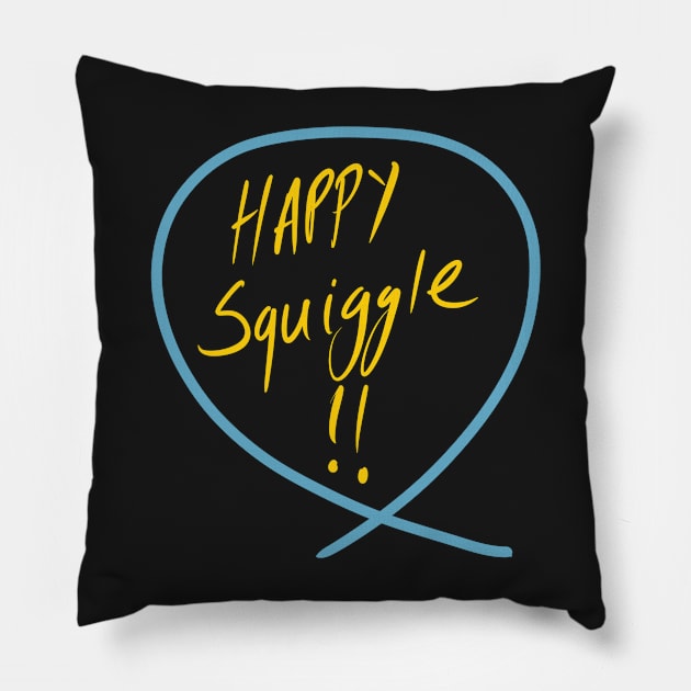 Happy squiggle (Squiggle collection 2020) Pillow by stephenignacio