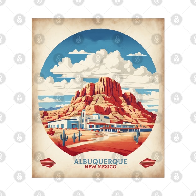 Albuquerque United States of America Tourism Vintage Poster by TravelersGems