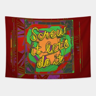 Runners, Screw it lets do it motivation Tapestry