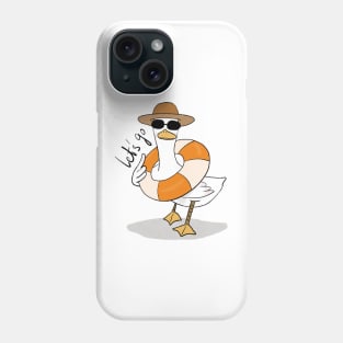 Doo Doo duck Lets go Swimming Phone Case