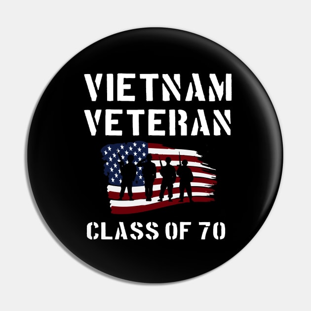 Vietnam Veteran Class of 70 Pin by Dirty Custard Designs 