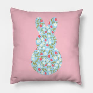 Bunny & Spring Flowers Pillow