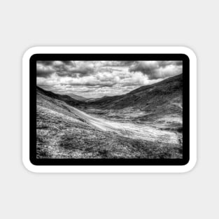 Whinlatter Pass, Cumbria, England, Black And White Magnet