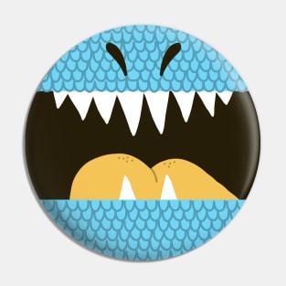 Blue T-Rex Mouth Pin