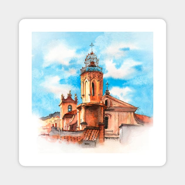 Church in Aix-en-Provence, France Magnet by kavalenkava