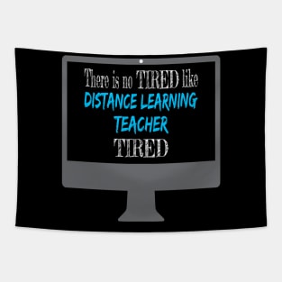 Tired Distance Learning Teacher Tapestry