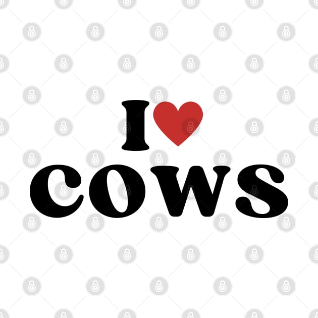 I Heart Cows White by Illustradise