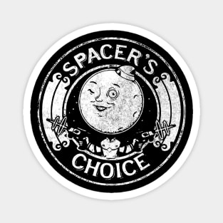 Spacer Choice Distressed White Logo Magnet