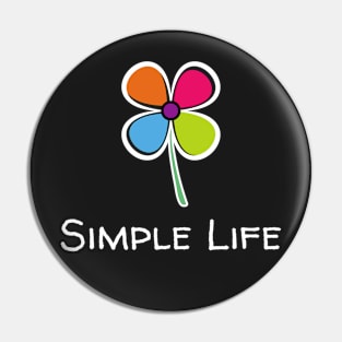 Simple Life - Rainbow Flower Pin