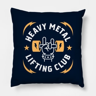 Heavy Metal Lifting Club (Yellow) Pillow